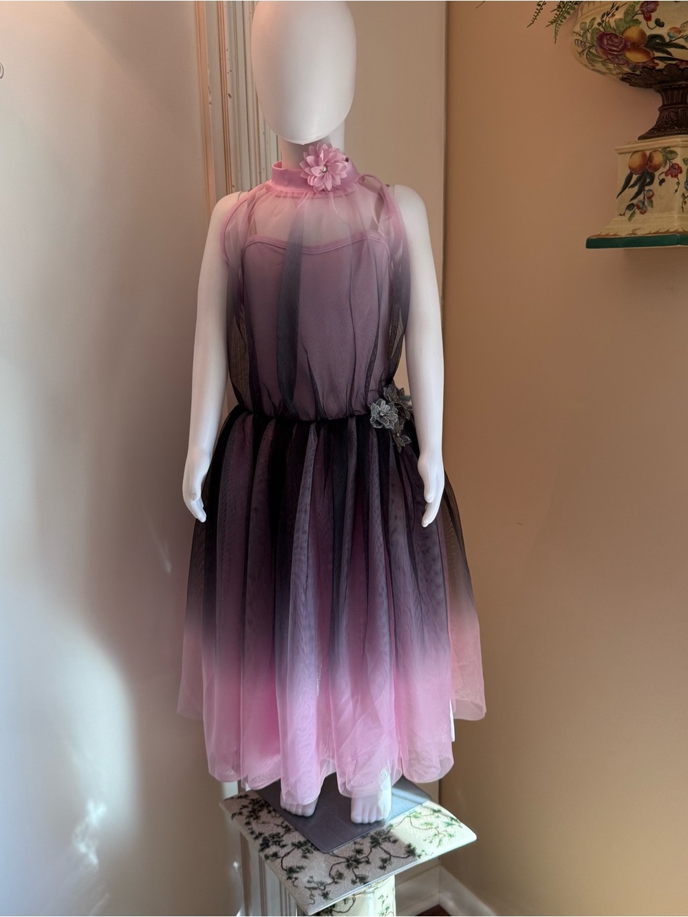 Girls Pink Black Ombre Lyrical Ballet Dress Child Large Elisse EL807C